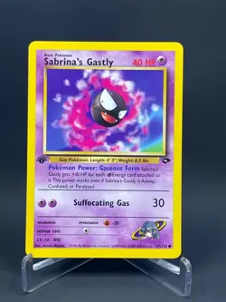 Pokemon Gym Challenge 1st Edition Sabrina's Gastly 97/132 Regular LP - Image 1