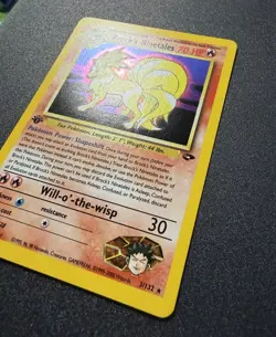 Pokemon TCG Brock's Ninetales Gym Challenge 3/132 Holo Rare 1st Edition English - Image 2