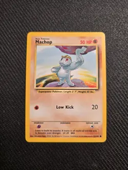 Vintage Pokemon Machop 52/102 Base Set 1999-2000 4th Printing - Image 1