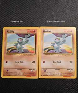 Vintage Pokemon Machop 52/102 Base Set 1999-2000 4th Printing - Image 4