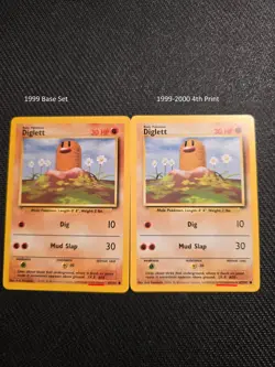 Vintage Pokemon Diglett 47/102 Base Set 1999-2000 4th Printing - Image 4