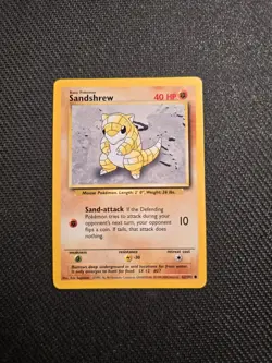 Vintage Pokemon Sandshrew 42/102 Base Set 1999-2000 4th Printing - Image 1
