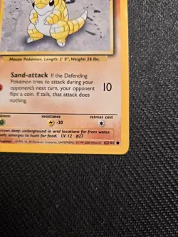 Vintage Pokemon Sandshrew 42/102 Base Set 1999-2000 4th Printing - Image 2