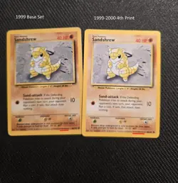 Vintage Pokemon Sandshrew 42/102 Base Set 1999-2000 4th Printing - Image 4