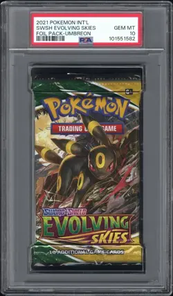 POKEMON | EVOLVING SKIES | BOOSTER PACK | UMBREON | PSA10 | 2021 - Image 1