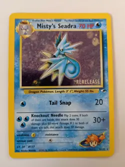 Pokemon Misty's Seadra Prerelease Gym Challenge, 9/132, Rare Holo, NM - Image 1