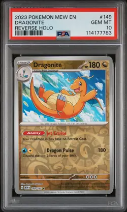 2023 POKEMON MEW EN-151 REVERSE HOLO #149 DRAGONITE PSA 10 - Image 1
