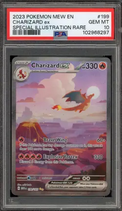 Pokemon Charizard ex 151 MEW EN Special Illustration Rare #199 PSA 10 Gem Mint - Image 1