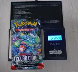 Heavy 22.44g Pokemon Tcg stellar crown Booster Pack Factory Sealed New - Image 1