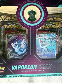 Pokemon Vaporeon VMAX Premium Collection Box Booster Promo Full Art Coin - Image 4