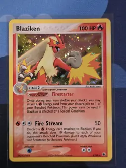 Blaziken 3/109 Ruby and Sapphire Holo Pokemon TCG Holo Rare MP - Image 1