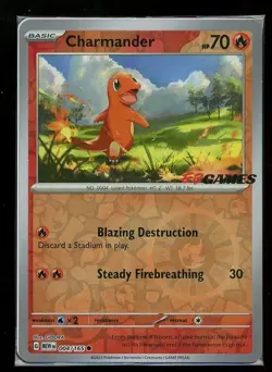 2023 Pokemon SV 151 004/165 CHARMANDER EB Games Factory Sealed Promo - Image 1