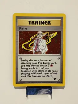 Pokemon Blaine Gym Challenge Trainer 17/132 Holo Rare Wizards Unlimited LP/NM - Image 1