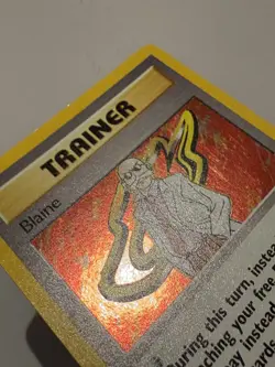 Pokemon Blaine Gym Challenge Trainer 17/132 Holo Rare Wizards Unlimited LP/NM - Image 4