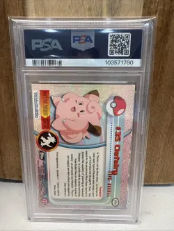 1999 Topps Pokemon TV Series 1 Black Label Foil Clefairy #35 - PSA 8 - Pop 24! - Image 2