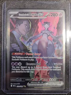 Pokemon TCG Team Rockets Mewtwo EX Special Illustration Destined Rivals 231/ 182 - Image 1
