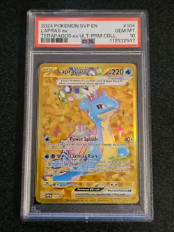2024 POKEMON SVP BLACK STAR PROMO #164 LAPRAS EX PSA 10 - Image 1
