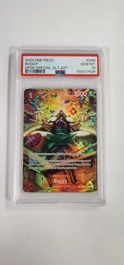PSA 10 One Piece: Buggy OP03-008 Special Alt Art - Image 1