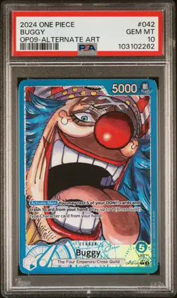 PSA 10 GEM - BUGGY ALT LEADER OP09-042 - ONE PIECE EMPERORS IN THE NEW WORLD - Image 1