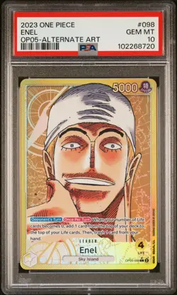 PSA 10 GEM MINT - ENEL Alt Leader OP05-098 - One Piece Awakening of the New Era - Image 1