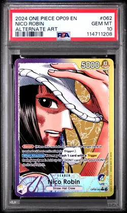 PSA 10 - NICO ROBIN ALT LEADER OP09-062 - ONE PIECE EMPERORS IN THE NEW WORLD - Image 1