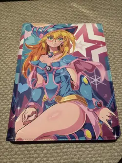 DARK MAGICIAN GIRL LARGE CARD BINDER Full of cards Pokemon card binder FULL - Image 1