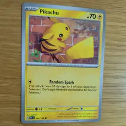 PIKACHU 051/162 POKEMON CARD (TEMPORAL FORCES SET) - Image 3