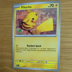 PIKACHU 051/162 POKEMON CARD (TEMPORAL FORCES SET) - Image 4