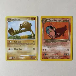 Hitmonlee Lv.24 100/146 Dark Magcargo 18/105 Pokemon Cards 1995 2000 2008 Mint - Image 1