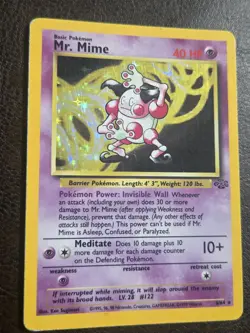 Mr. Mime 06/64 Jungle Holo Pokemon Card Vintage - Image 2