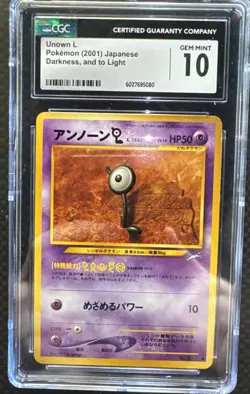 Pokemon Unown L TCG Neo Destiny 86/105 Non-Holo Card CGC Gem Mint 10 - Image 1