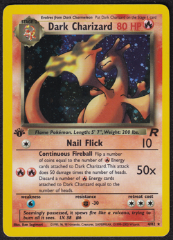 Dark Charizard 1st Edition Holo 4/82 NM Team Rocket Pokemon Card - Image 1