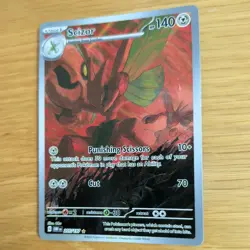 SCIZOR 205/197 POKEMON CARD (OBSIDIAN FLAMES SET) FULL ART HOLO - Image 4