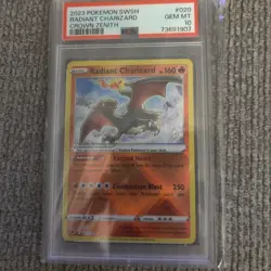 Pokemon Radiant Charizard Crown Zenith Ultra Rare Holo Card #020 PSA 10 - Image 1