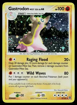 Pokemon Card - Gastrodon West Sea Secret Wonders 9/132 Holo SWIRL Rare - Image 1