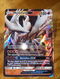 Pokemon Reshiram GX 11/70 Dragon Majesty Ultra Rare Holo Card - Image 1