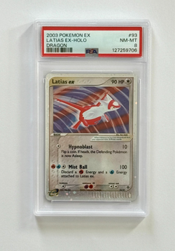 Pokemon Ex Dragon #93 Latias Ex Holo (E reader) Card 2003 PSA 8 Near Mint - Mint - Image 1