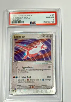 Pokemon Ex Dragon #93 Latias Ex Holo (E reader) Card 2003 PSA 8 Near Mint - Mint - Image 2
