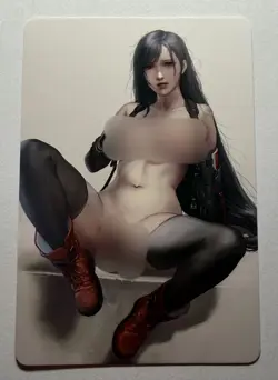 SEXY HEROINE WAIFU Tifa Lockhart FINAL FANTASY ACG PREMIUM HOLOFOIL CARD NM - Image 2