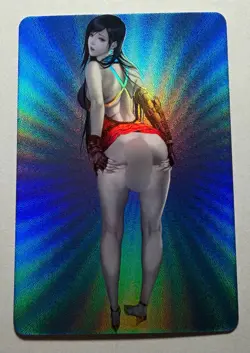 SEXY HEROINE WAIFU Tifa Lockhart FINAL FANTASY ACG PREMIUM HOLOFOIL CARD NM - Image 1