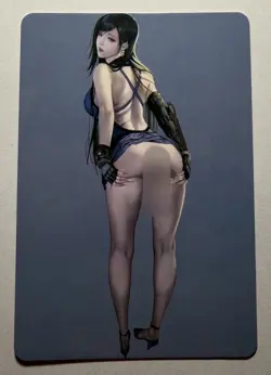 SEXY HEROINE WAIFU Tifa Lockhart FINAL FANTASY ACG PREMIUM HOLOFOIL CARD NM - Image 2