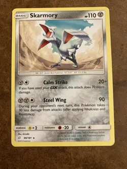 Skarmory 98/181 Basic Rare Pokemon Trading Card - Image 1
