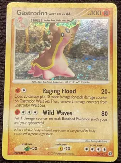 Gastrodon 9/132 Holo Rare 2007 Pokemon Card Secret Wonders Holo Bleed Error LP - Image 1