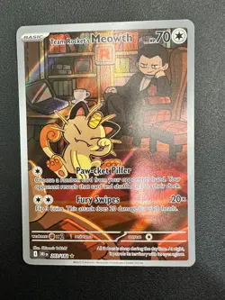 Pokemon Card - Team Rocket's Meowth 203/182 - Destined Rivals - Image 1