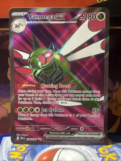 Pokemon TCG Yanmega EX Full Art Rare Card 206/182 SV10 Destined Rivals - Image 1