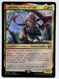 Lightning, Army Of One Foil, MTG Single, FIN 0233 Mythic NM - Image 1