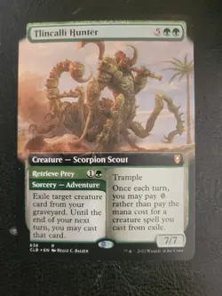 Tlincalli Hunter Extended Art MTG Commander Legends Baldur's Gate Magic LP/NM - Image 1