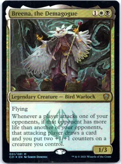 #1 Breena, the Demagogue Commander 2021 Mythic Foil - Image 1