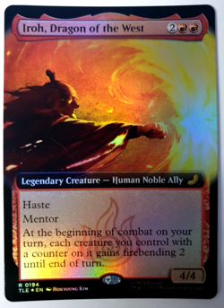 Iroh, Dragon of the West - FOIL Extended Rare - MTG Avatar TLE - 0194 NM - Image 1