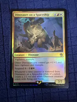 Dinosaurs on a Spaceship Universes Beyond: Doctor Who Foil - Image 1